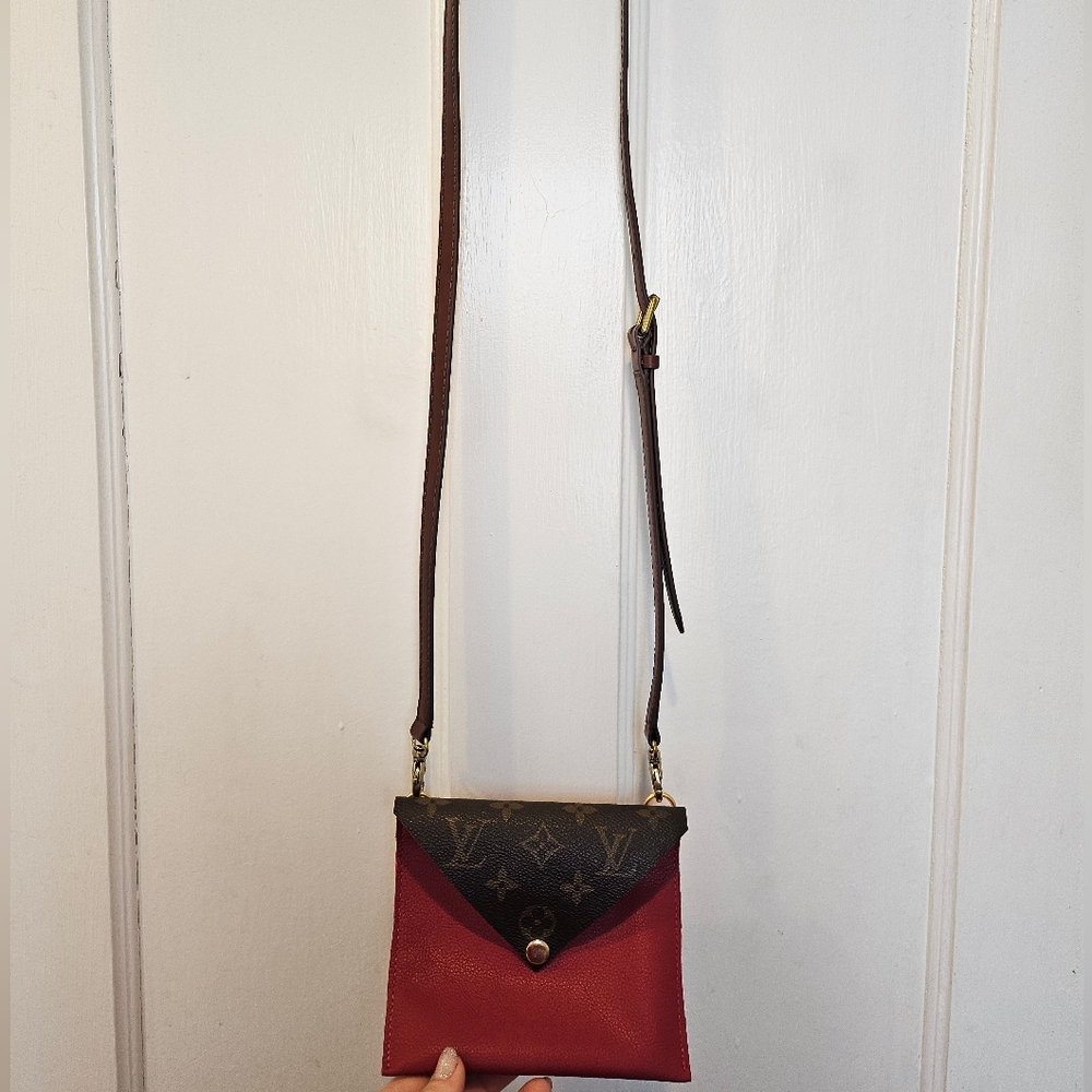 Lv Handmade Red and Brown Monogram Bag